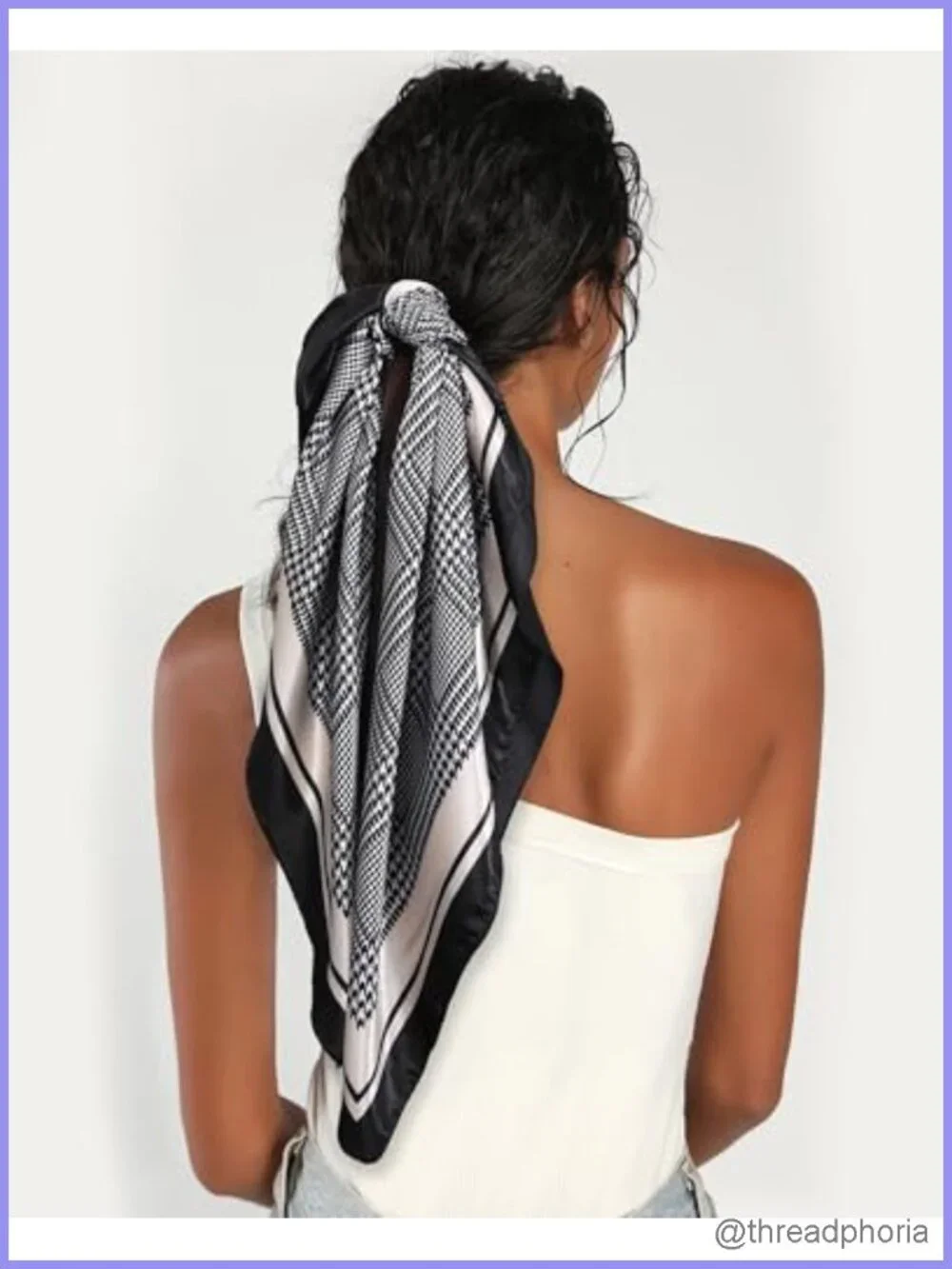 Satin Head Scarf for Women 35 Inch Silk Like Hair Bandana